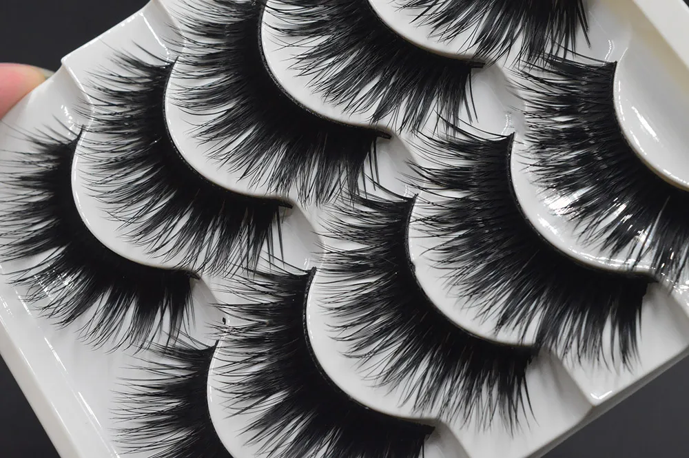 False EyeLashes 1 Box 5 Pairs Thick Black False Eyelashes Makeup Tips Natural Smoky Makeup Long Fake Eye Lashes 10 False EyeLashes 1 Box 5 Pairs Thick Black False Eyelashes Makeup Tips Natural Smoky Makeup Long Fake Eye Lashes 10