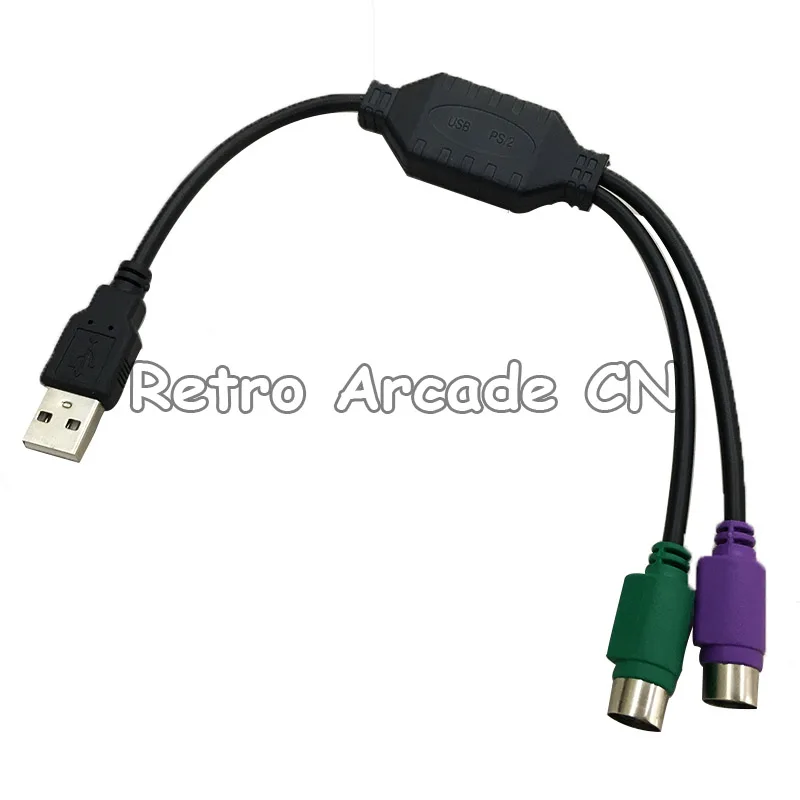 Arcade USB to PS/2 PS2 LED Trackball Mouse Converter Cable Adapter for MAME Games Machines Cabinets tracking ball | Спорт и