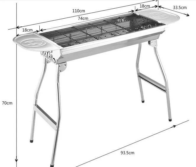 Портативный мангал складной гриль для кемпинга и барбекю из нержавеющей стали Наружная плита