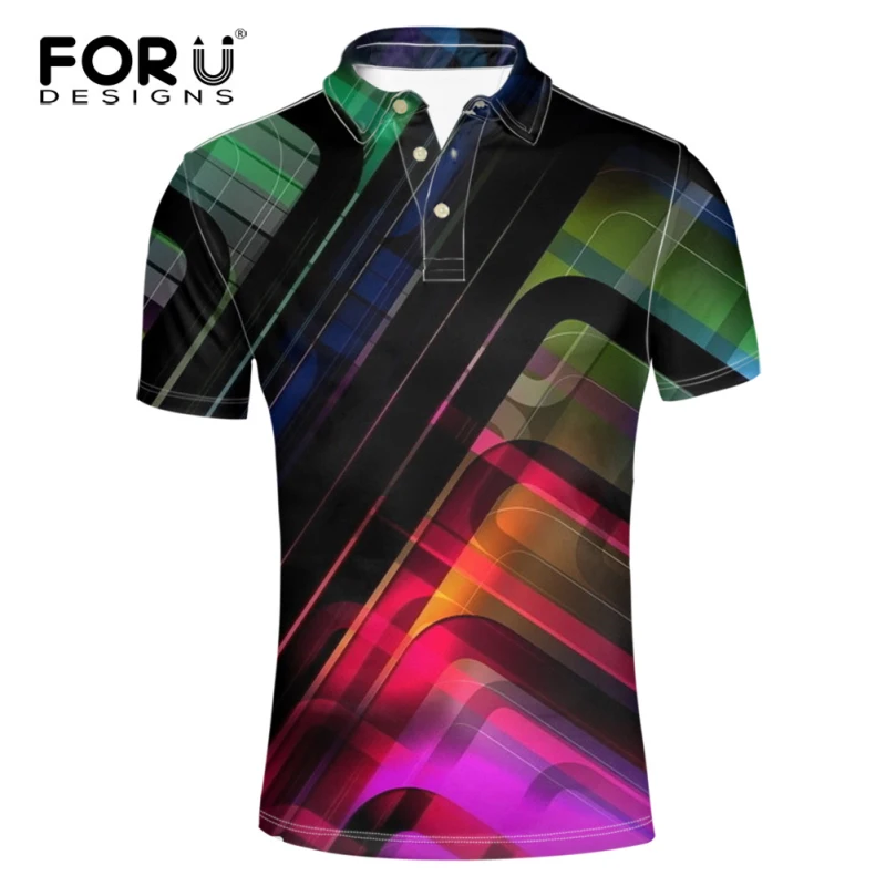 

FORUDESIGNS Men's 3D Camisa Tops Shirt Plaid Solid Color for Men Sportwear Homme Clothing Casual Stand Collar Male Large Size