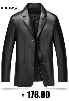 Gours Winter Genuine Leather Jackets for Men Fashion Brand Black Long Sheepskin Overcoats with Wool Collar New 4XL HS10023