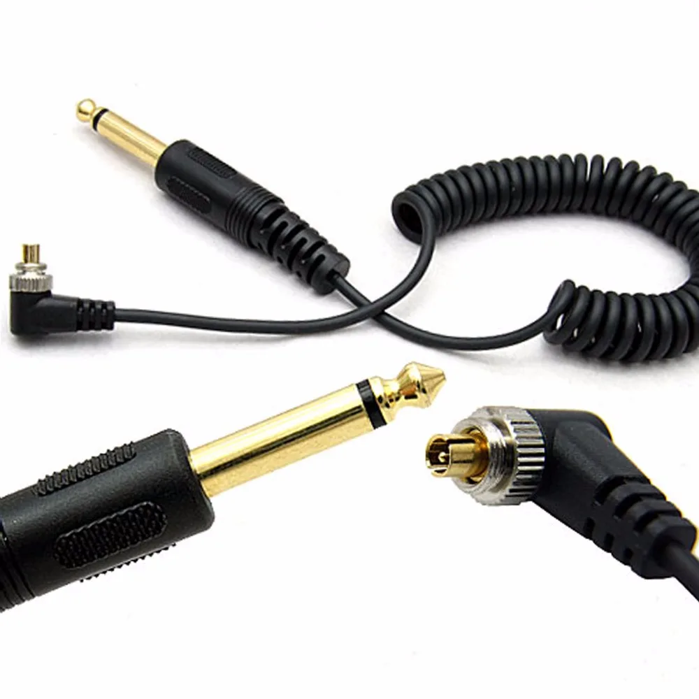 DSLRKIT 6.35mm to Male FLASH PC Sync Cable Cord with Screw Lockin