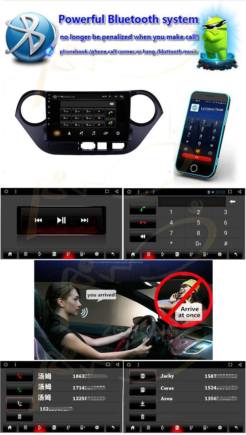 Excellent Android 8.1 Car Radio GPS Navi for Hyundai I10 2013-2016 Car Audio LHD Touch Screen Multimedia Player Head Unit Wifi BT 4