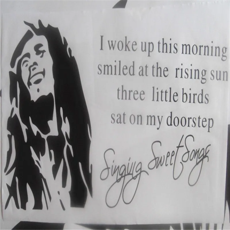 Bob Marley Rise Up This Mornin Wall Art Quote Vinyl Decal Sticker Decoration
