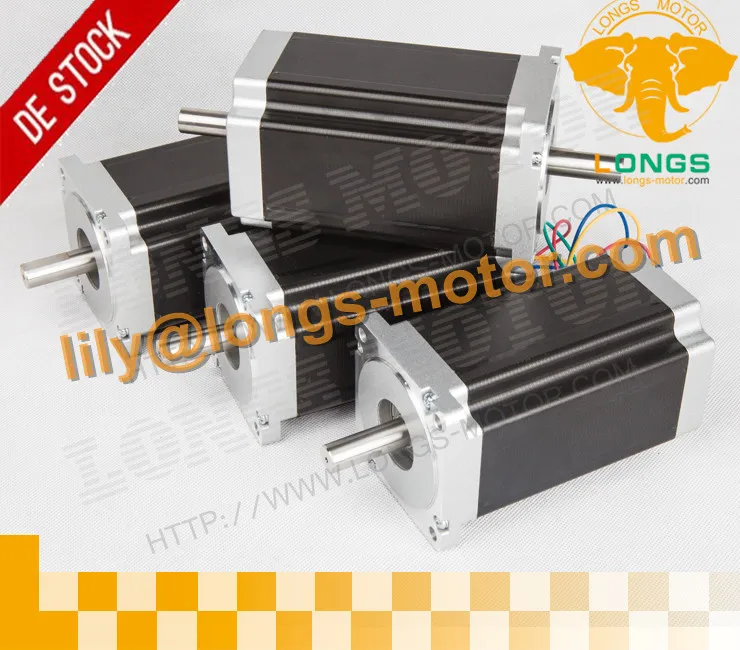 

EU Free!CNC LONGS MOTOR 4pcs Nema 34 86BYGH Stepper Motor Dual Shaft 34HS5435C-02B2 151MM length1600oz.IN 12N.M 3.5A ROHS CE ISO