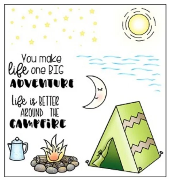 

Camping Transparent Rubber Silicone Clear Stamps for Tampons Seal Background Collage Stamp Holiday card Card Making Diy