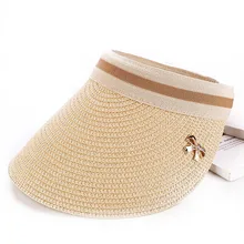 Женские шляпы от солнца с широкими полями с защитой от ультрафиолета, Летний Пляжный козырек Соломенная шляпка, товары для путешествий и T8
