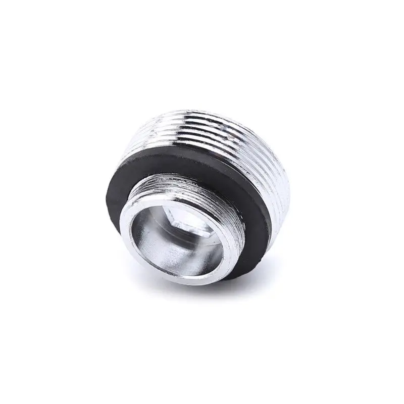 Metal Outside Thread Water Saving Faucet Aerator Silver Kitchen Faucet Tap Aerator Connector with Black Gasket Home Hardware