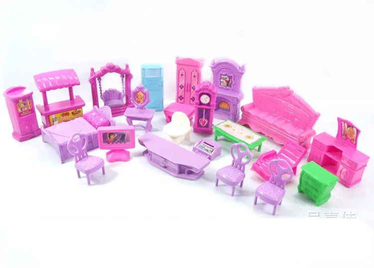 

1Set 22Pcs lol dolls furniture TV chair table Bathtub sofa Bed toys for Kids lol accessories size suit for LOL dolls toys