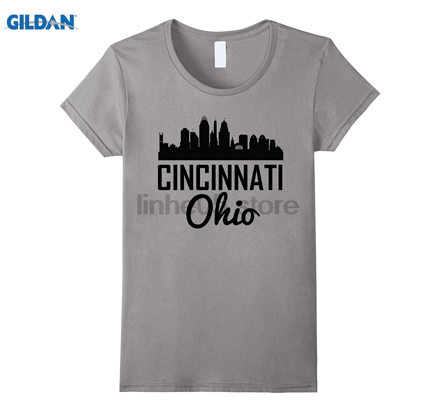 GILDAN Cincinnati Ohio Skyline Футболка мужская футболка