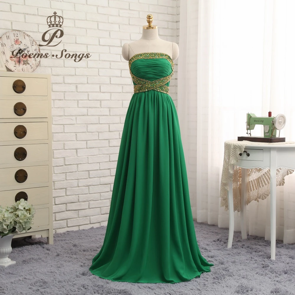 canciones 2018 vestidos de noche largos elegantes de soiree longue hermoso vestido de graduación vestido de fiesta verde|Vestidos de noche| - AliExpress