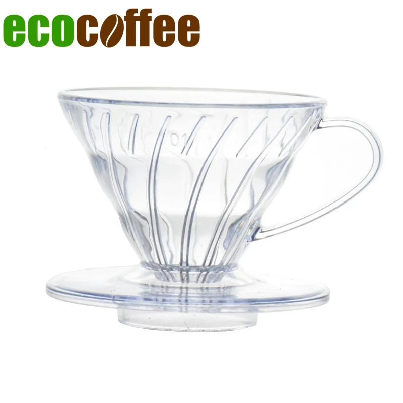 Hot Sell Coffee Dripper V60 Heat resistant resin 2/4cups for barista