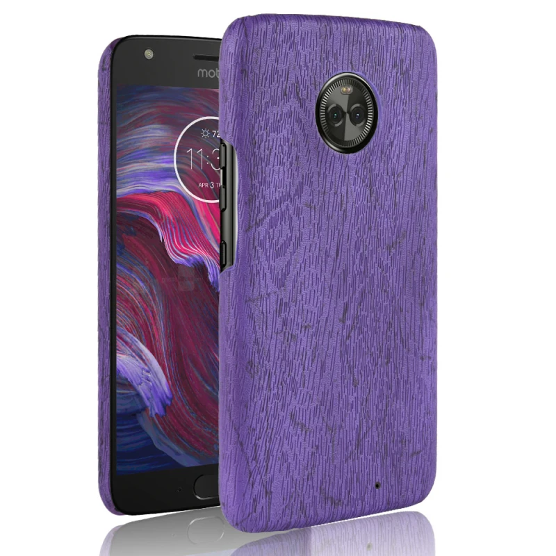 MOTO X4 Wood grain PU leather +PC case_95