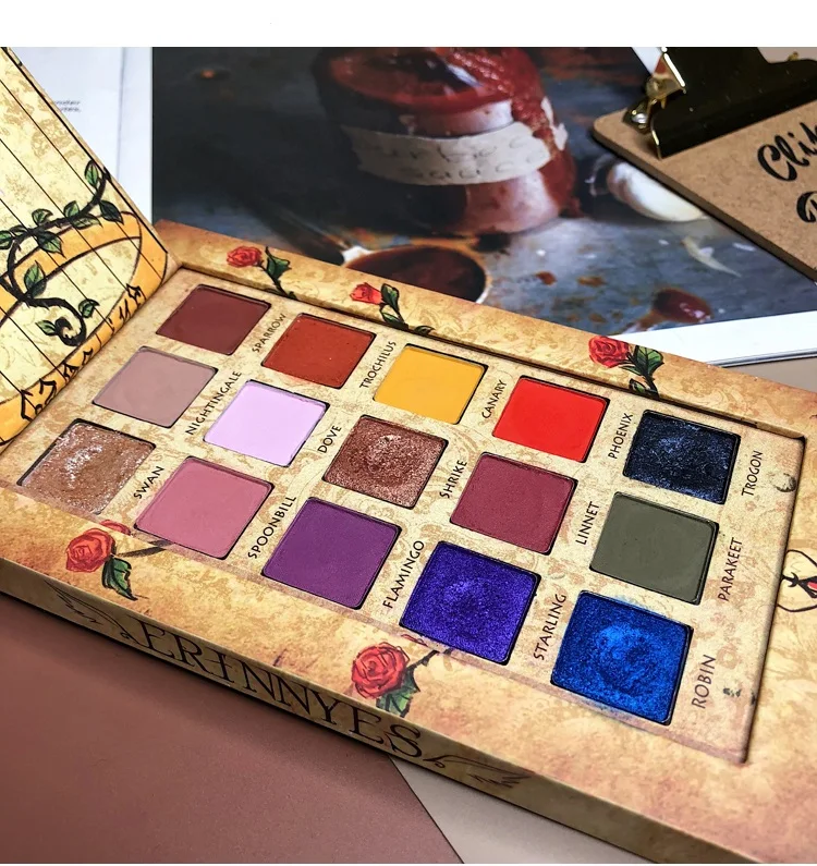 Paleta de Sombra Cageling Shimmer Brilho Fosco Cor Sombra Palete Metálico Diamante Nudepigmento Maquiagem Paleta Cosméticos 15 11 Sombra de olho