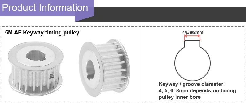 5M AF Keyway pulley info