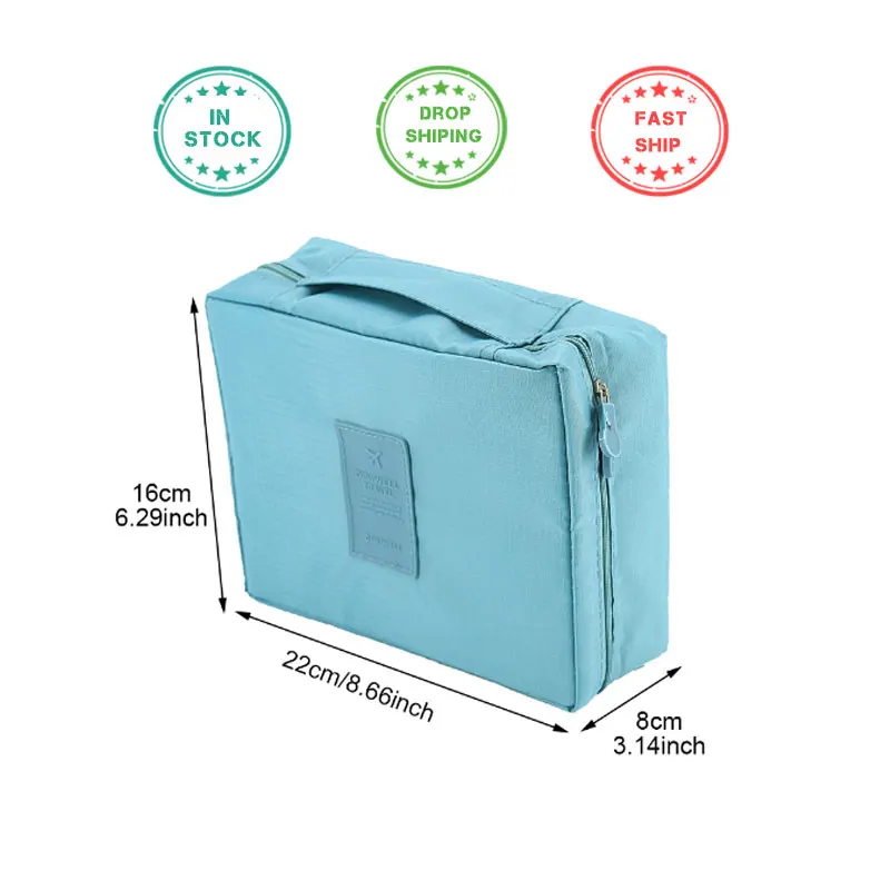 النايلون حقيبة التخزين للسفر منظم أدوات التجميل تعليق الزينة أكياس فرشاة للمكياج الحمام عدة للجنسين طوي حامل حالة