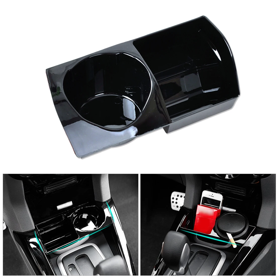 

CITALL New Black Plastic Control Storage Box Secondary Storage Gear Position for Ford Ecosport 2013 2014 2015