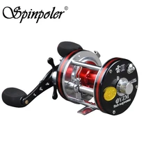 Spinpoler золото/красный 7 подшипников Приманка литья Reel влево-вправо дополнительный металлический перетащите Мощность 6 кг морской барабаны катушка
