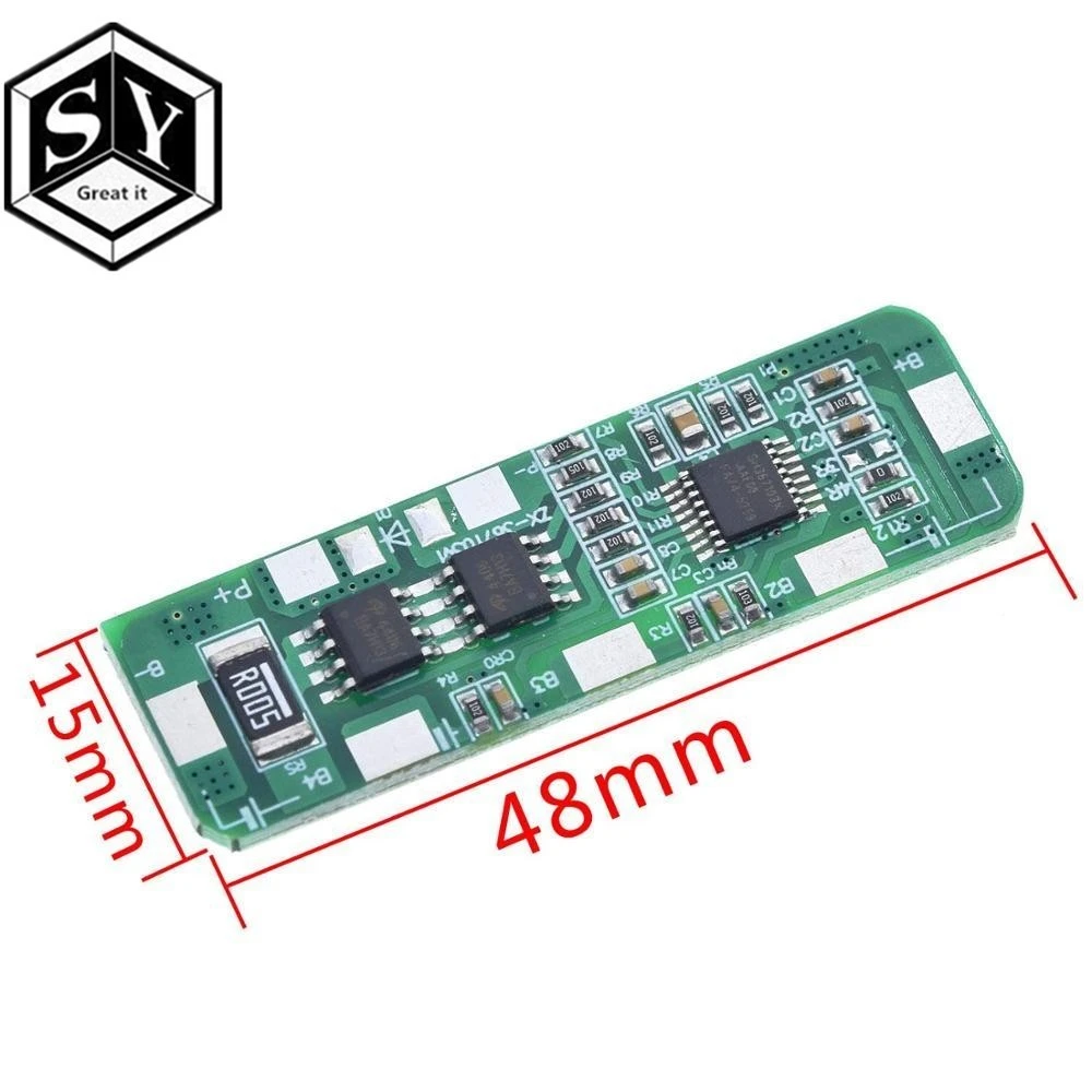 3S/4S PCB BMS 4A 5A for 3/4 Packs 18650 Li-ion lithium Battery Protection Board