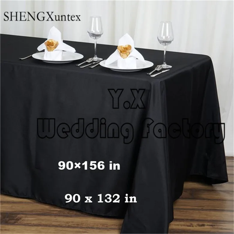 

6ft \ 8ft Long Polyester Table Cloth For Wedding Event Decoration