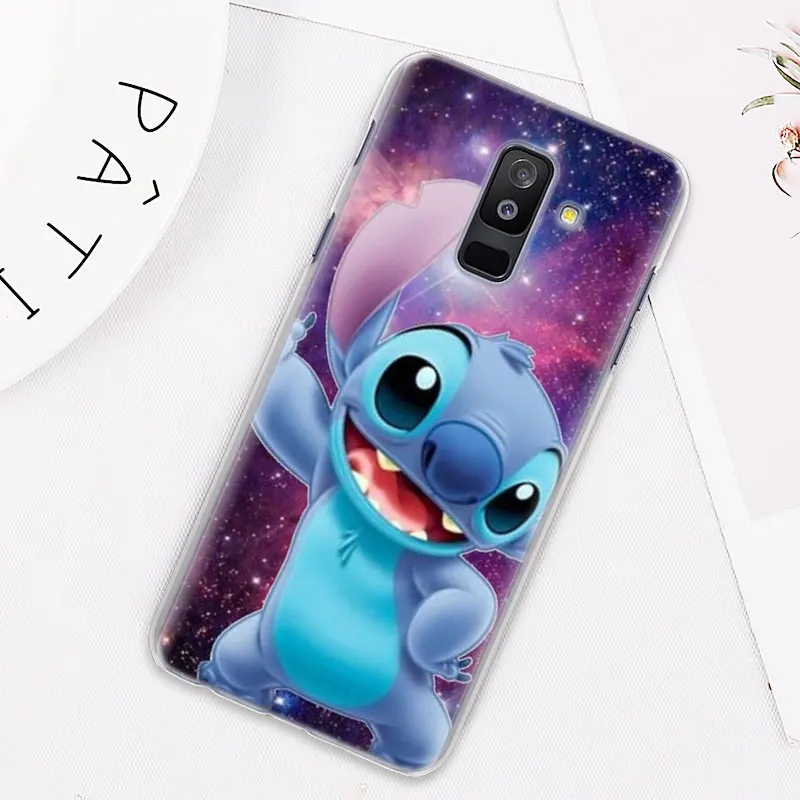 Милый чехол для телефона Lilo Stitch s для samsung Galaxy J4 J6 Plus J8 A40 A50 A60 A70 A80 жесткий чехол из поликарбоната