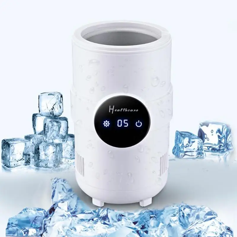 Online ALLOET 500ml refrigerador eléctrico pantalla LED mesa de calefacción de refrigeración instantánea de escritorio refrigerador botella de bebida refrigerador de hielo rápido congelador