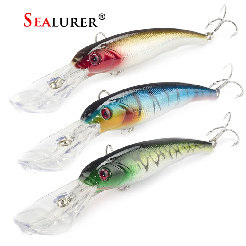 3PCS Lot SEALURER font b Fishing b font Lure Big font b Float b font Minnow