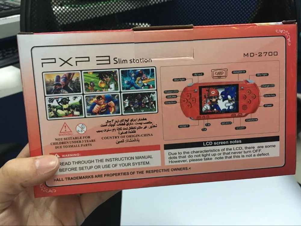 Новый 16 бит ручной видеоигры плеер портативная игровая приставка в PXP3 игровой