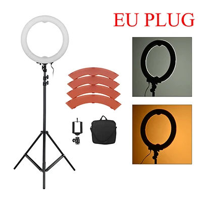 Камера andoer Photo Studio Phone Video 36 Вт 360 шт. светодиодный кольцевой светильник 5500 K кольцо с регулируемой яркостью лампа с треногой 200 см - Цвет: Белый