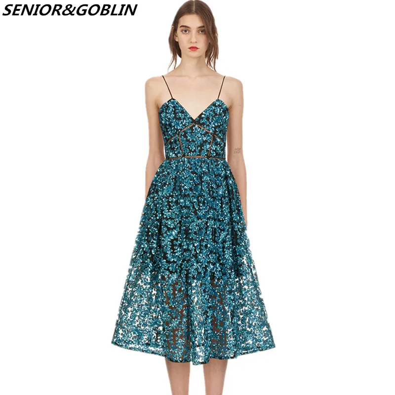 

Newest Fashion Shiny Sequin Backless Mesh Christmas Dress Women Summer Sexy V neck Sleeveless Party Club Long Dress Vestidos