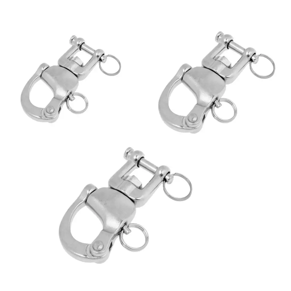 Snap Swivel 304 Stainless Steel Shackle Marine Boat Sail Hardware 6.8 x 3 cm Heavy duty high strength swivel snap shackle hook