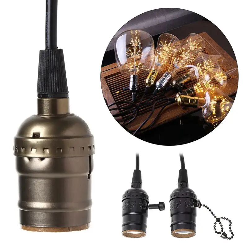 

Antique Copper Hanging Pendant Lamp Head Retro Incandescent Vintage Connector Chandelier Lighting Fixtures