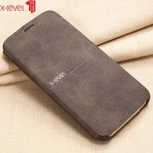 X-уровень кожаный чехол для телефона Samsung Galaxy S7 S7 край Ultra Thin flip full защитная крышка для Samsung s7 S7 край