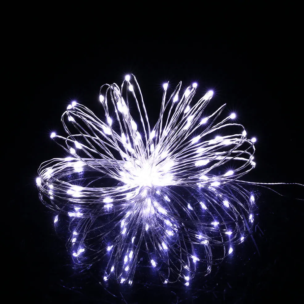 

5PCS 20M 200LED Silver Wire String Fairy Light Christmas Outdoor Decoration 12V