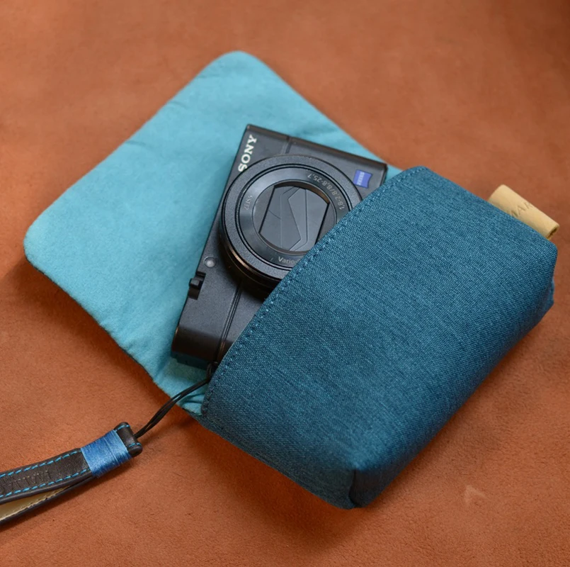 

Roadfisher Nylon Camera Bag Storage Pocket For Sony RX100 RX100II RX100M2 M3 M4 M5 Canon G7X G7X2 G9X Panasonic LX10 ZS100 ZS110
