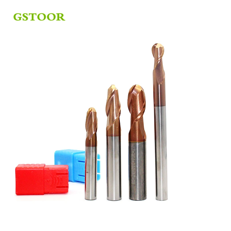 

1PC Ball End Mill length 100mm 150L 2 Flute cutting HRC55 6mm milling tungsten steel auger milling cutter