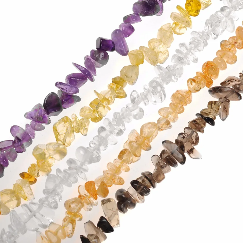 

2*6*10MM Irregular Shape Freeform Chip Gravel Natural Stone Bead Clear Citrines Quartz Amethysts For DIY Jewelry Making Necklace