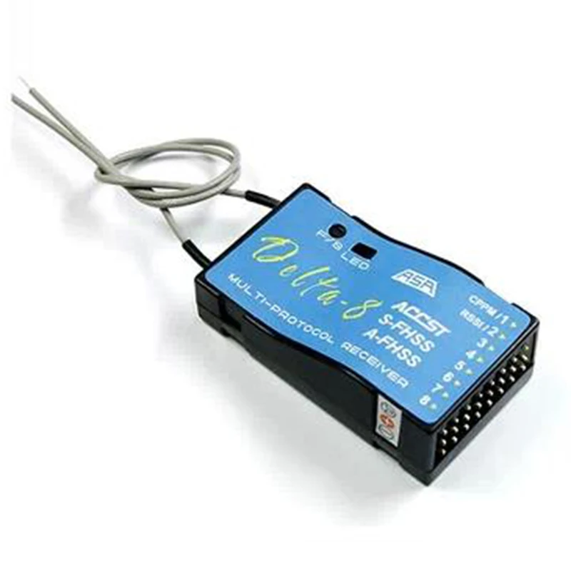 

Frsky S-FHSS 8-Channel Delta-8 Receiver supports Futaba 6J 8J 10J Transmitter RC Part