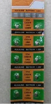 10 шт./лот AG0 1,55 V LR63 Первичная Щелочная батарейки в форме таблетки