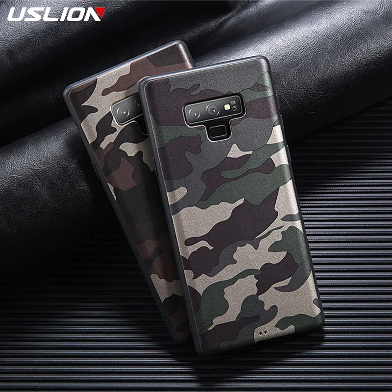 

USLION Phone Case For Samsung Galaxy S9 S8 Plus Note 8 9 Army Camo Camouflage Soft TPU Back Cover Cases Capa Funda Coque