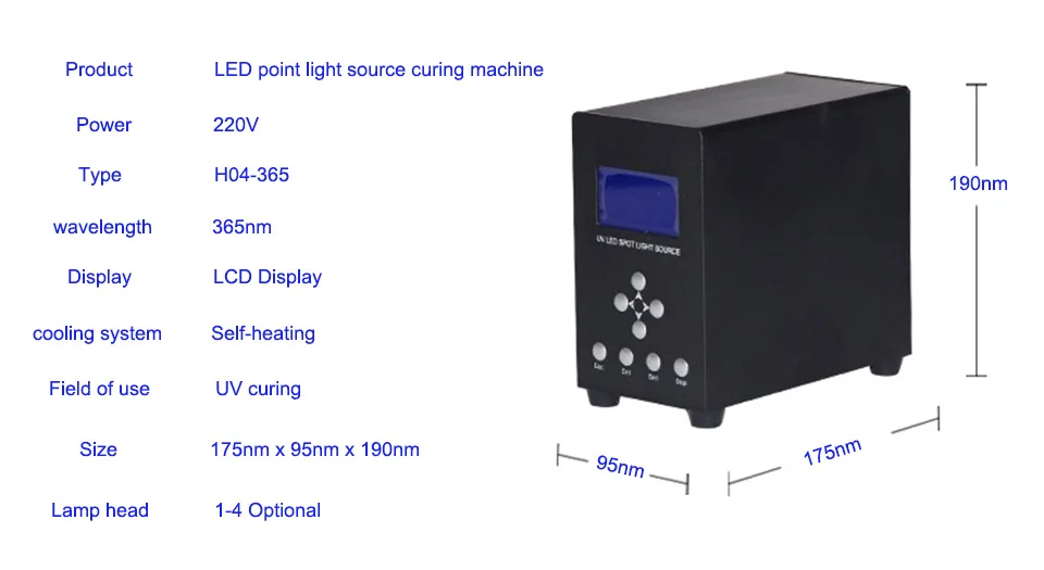УФ-гель, лампа для лечения, автоматический контроль, производственная линия, УФ светодиодный точечный источник, оборудование, УФ-клей, отверждающий светильник, вентилятор охлаждения