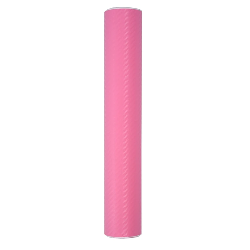 

30*200CM 3D Carbon Fiber Vinyl Wrap Roll Film Sticker Decal Car Home Wallpaper Pink