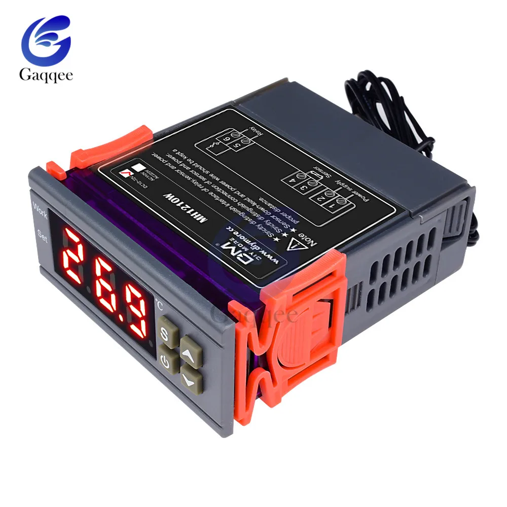 MH1210W DC 250V 10A цифровой термометр термостат регулятор температуры для инкубатора