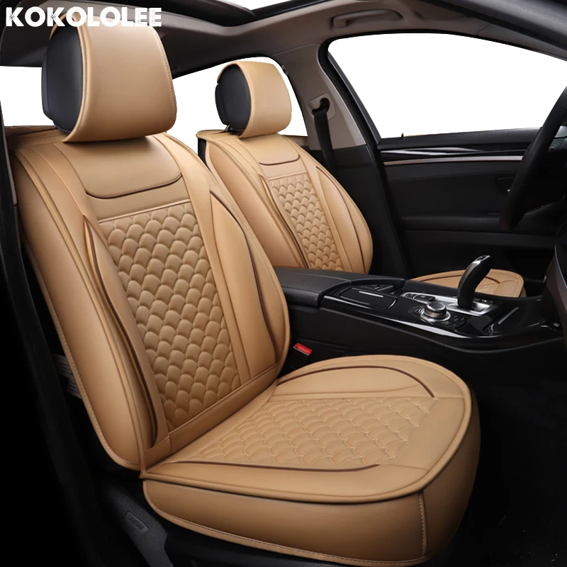 [Kokoleee] Кожаные чехлы для автомобильных сидений changan cs35 skoda octavia 1 2 vesta lada rx 2/3 passat b5.5