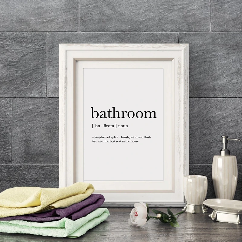 Bathroom Signs Canvas Print