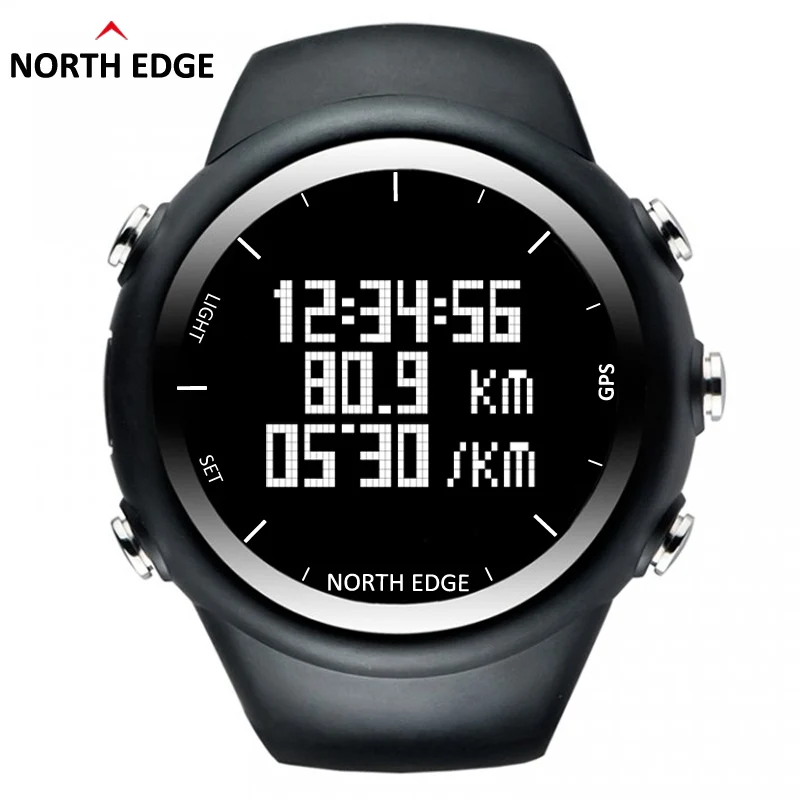 

North Edge GPS Watch Men Digital Smart Pace Speed Calorie Wristwatch Running Jogging Triathlon Hiking Clock Waterproof 50m Hour