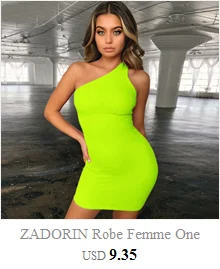 ZADORIN/модная летняя одежда для женщин; комплект из двух предметов: укороченный топ и юбка; пикантные вечерние неоновые Клубные комплекты