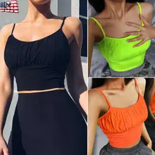 Новые горячие пикантные для женщин модные летние повседневное топы без рукавов укороченный рубашка 3 цвета