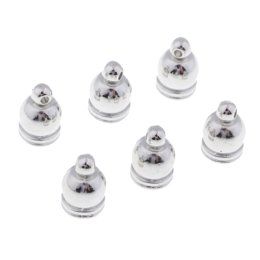 50pcs Charms Bead End Caps Stopper Fit 6mm Cord Leather Crafts Necklace Sliver
