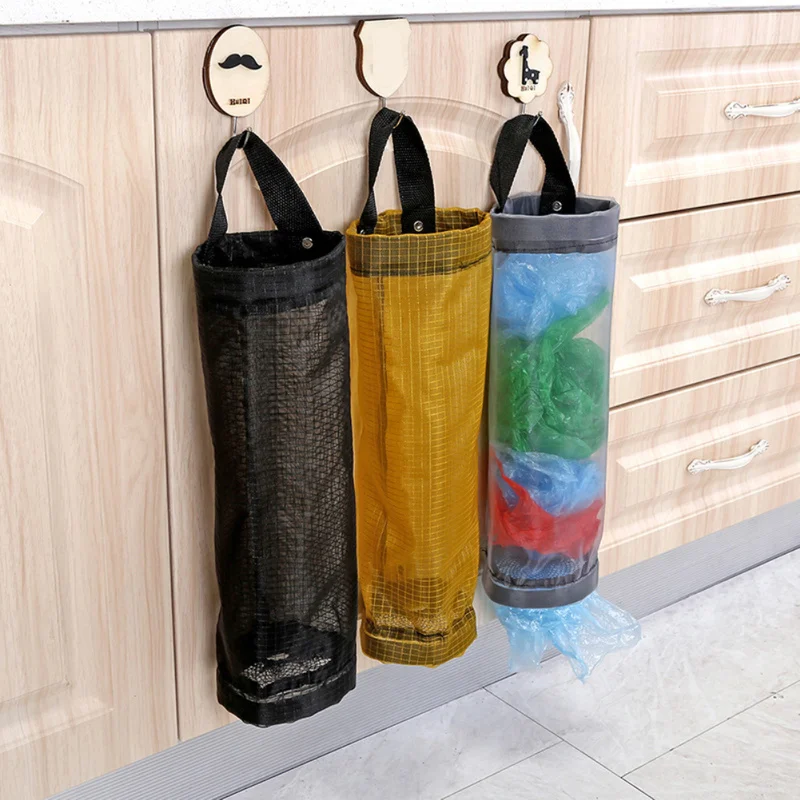 

Kitchen Organizer Garbage Trash Storage Bag Vegetable Potato Hanging Mesh Fruit Ginger Organizer Container Garlic Food Container